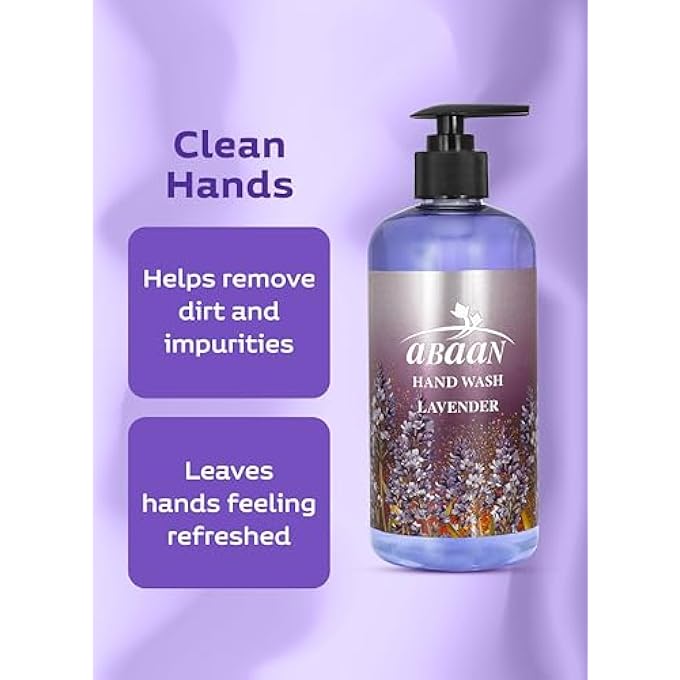 Abaan - HAND WASH COLLECTION, 500ML (PACK OF 1) | LUXURIOUS MOISTURIZING HAND WASH  MULTIPLE FRAGRANCES (500ML, LAVENDER) - Image 4